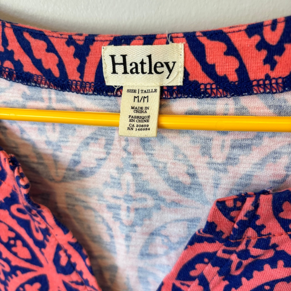 Hatley Women's 3/4 Sleeve Cotton Lucy Dress, Pink & Blue SZ M - Picture 6 of 7